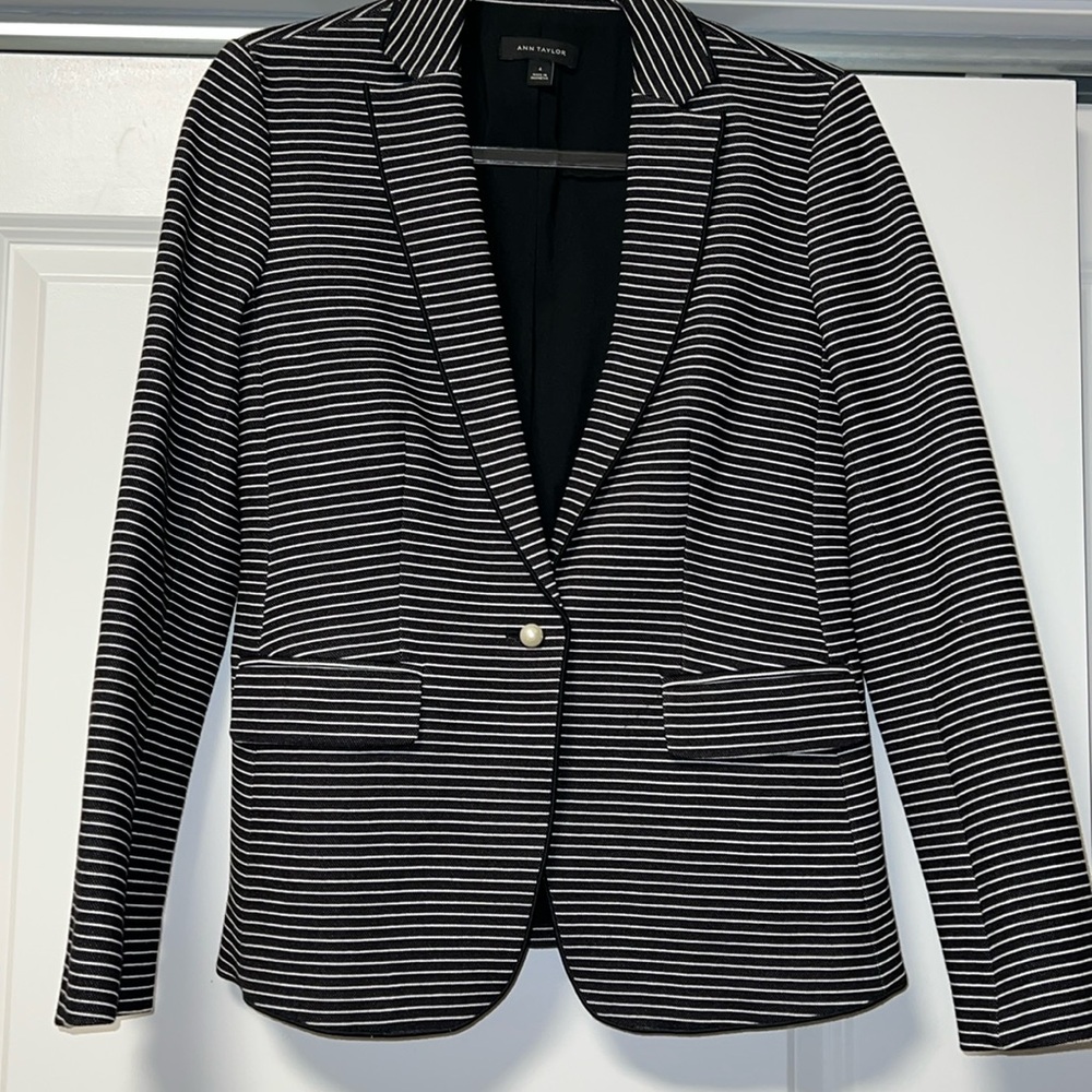 Ann Taylor (never worn) navy stripe blazer